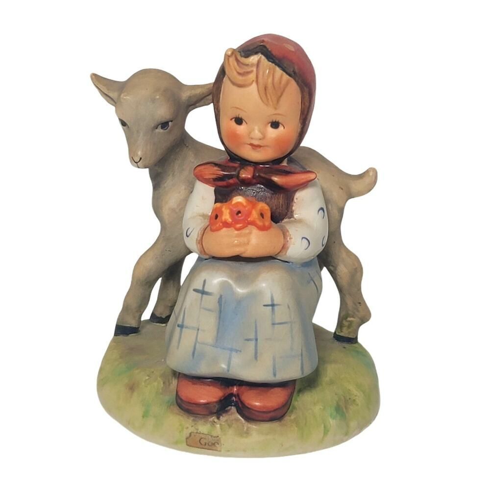 Vintage Hummel 182 Good Friends Girl Sitting With Lamb West Germany